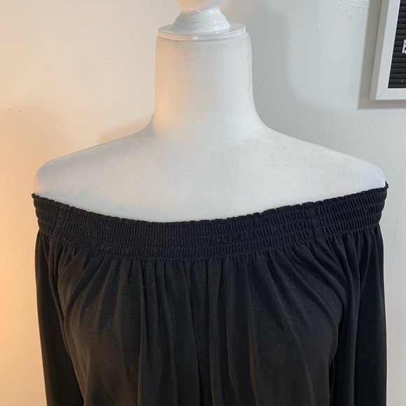 I.N.C. International Concepts Smocked Off The Shoulder Long Sleeve Top - Picture 2 of 10